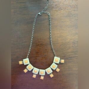 Vintage 1950s Necklace with Orange Accents